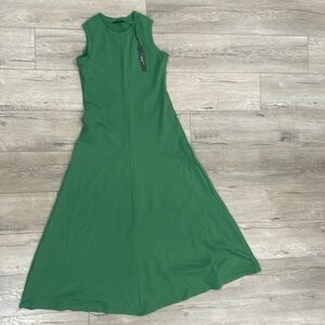 *New* TAHARI A-Line Stretch Cotton Midi Dress